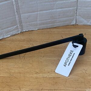 Apotheke Black Candle Snuffer. Safely put out your candles. NWT.